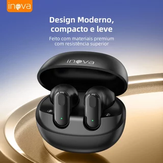 INOVA Fone De Ouvido Bluetooth 6.0 Toque de Impressão Digital 15H Autonomia ANC Cancelando Ruído