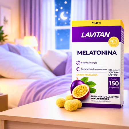 Melatonina Gummies Morango Maracujá 150Comp Vitaminas Rápida Absorção Original Cimed Adulto Barata