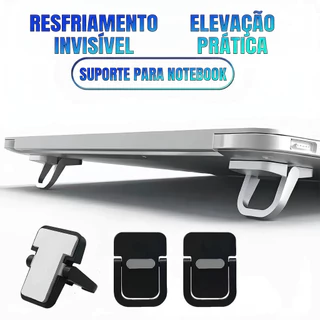 Suporte Invisível Notebook Laptop ABS Reforçado Mais Resistente Preto ou Prata