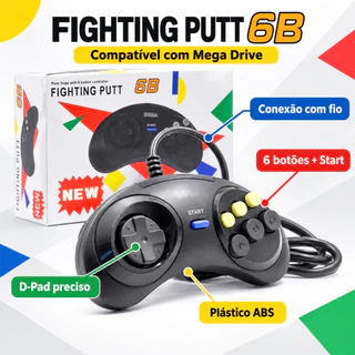 Controle Joystick Sega Mega Drive Master System Gamepad Retrô Video Game