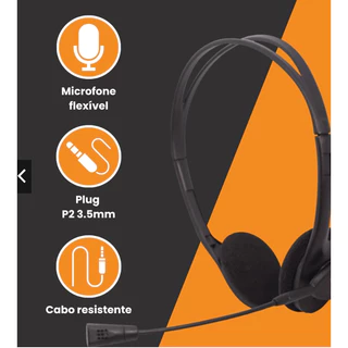 Fone De Ouvido kapbom Headset Call Center Microfone Flexível P2 Original Alta Qualidade