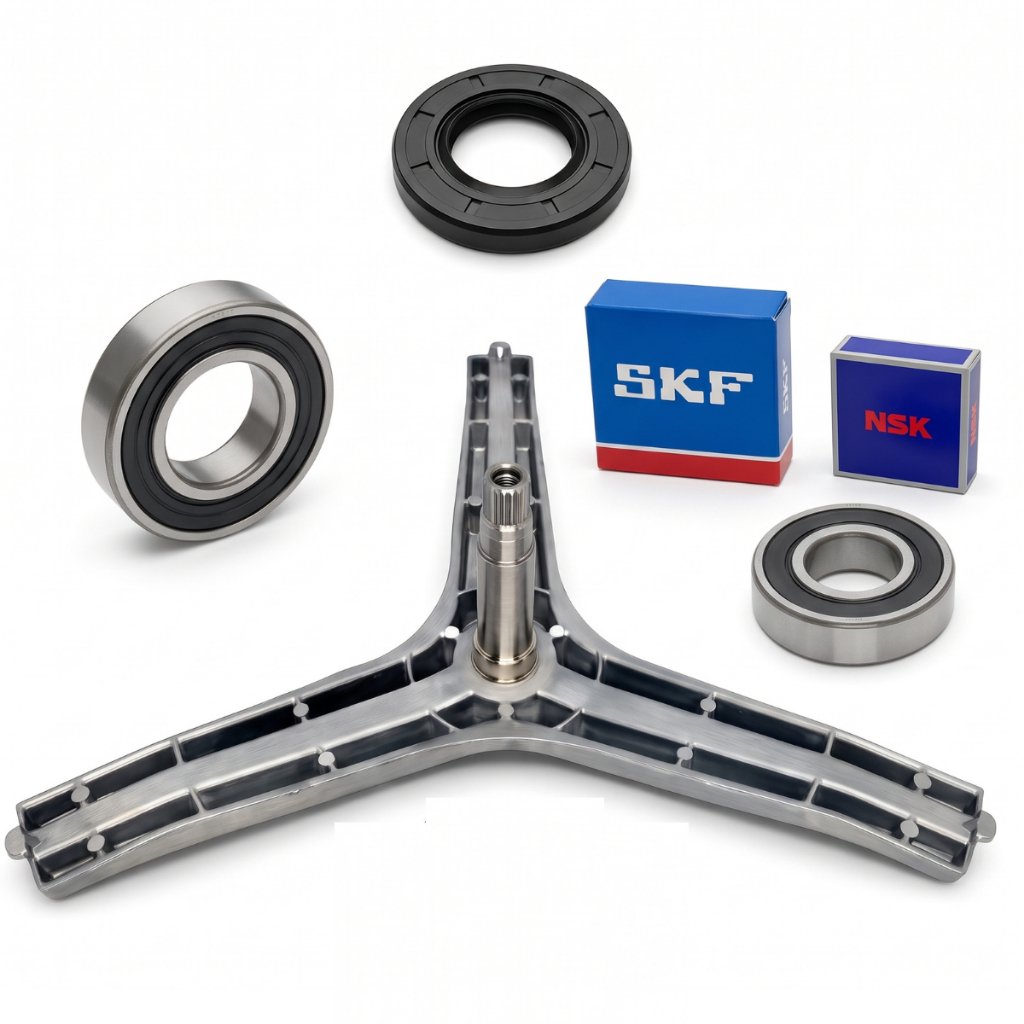 Kit Eixo Tripe Retentor Rolamento Parafuso Lava Seca Samsung | Shopee ...