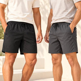 Kit 2 Shorts Masculino Tactel Premium Com Bolsos Cordão Ajustável Academia Praia Secagem Rápida Verão