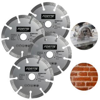 Kit 4 Disco Diamantado Concreto 110 X 20mm Para Makita Serra Mármore Segmentado Corte Tijolo Cortar Alvenaria em Oferta na Shopee