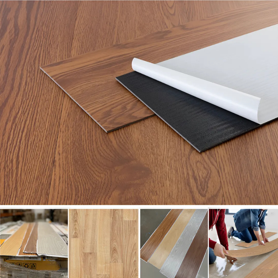 Piso Vinílico 5㎡Autocolante Adesivo Madeira Régua Lavável 91cm x 15cm