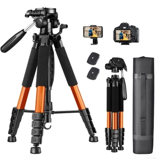 Tripé Profissional Para Câmera E Celular Universal 1,80 Mts 360 Graus + Suporte+Bolsa em Oferta na Shopee