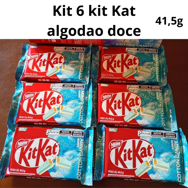 kit 6 Kit Kat Coco Chocolate Kit Kat limao Kit Kat algodão doce Kit Kat ...