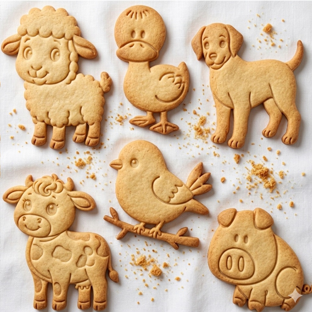 Kit 2 4 ou 6 Cortadores de Biscoito Animais da Fazendinha ca