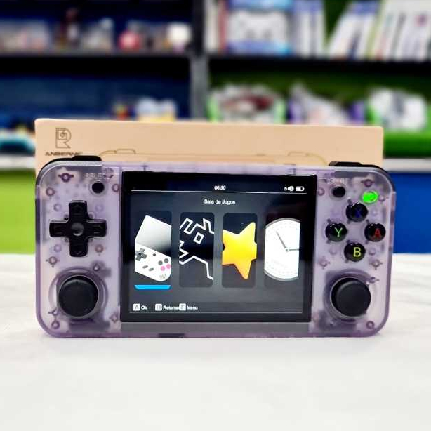 Anbernic RG35XX H - Retrô Gamer Portátil 64GB c/ Jogos cor: roxo