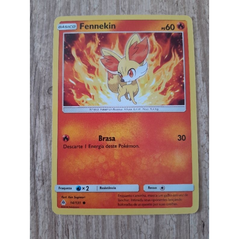 Carta Pokemon Inicial Fennekin Original NM | Shopee Brasil