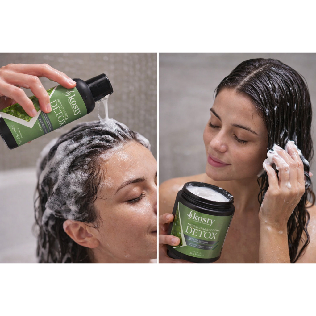 kit detox capilar shampoo 500ml mascara reconstrutora | Shopee Brasil