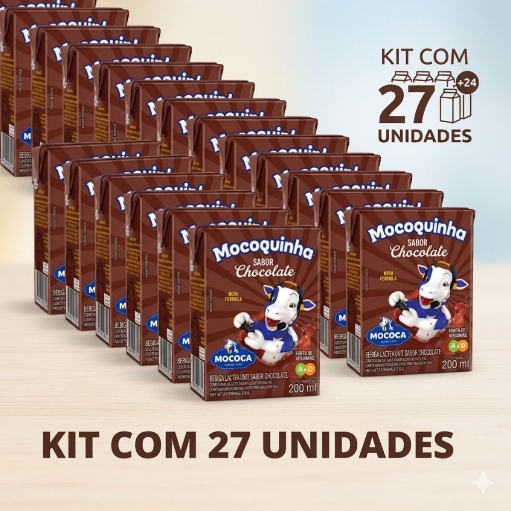 Todinho caixa fechada com 27 unidades Lácteas Chocolate Mocoquinha