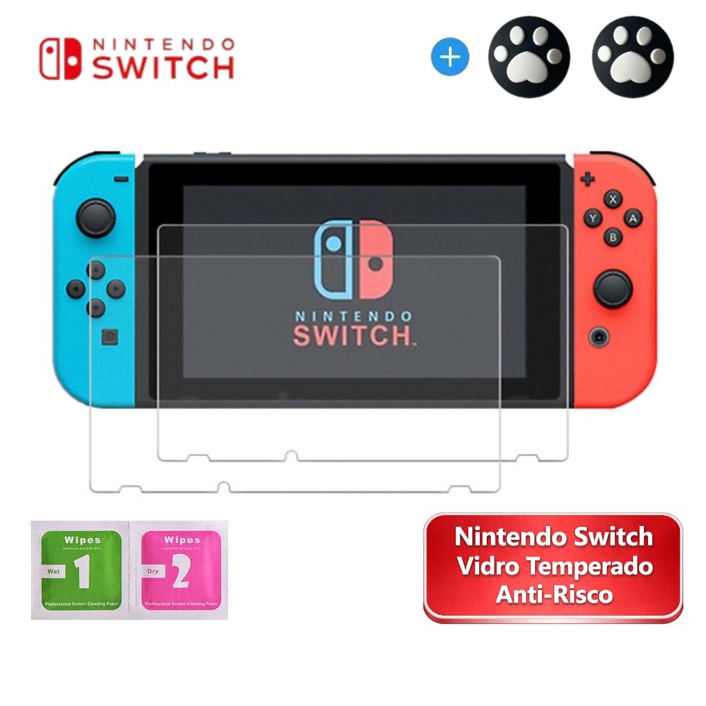 Película de Vidro Nintendo Switch Lite Padrão e Oled Tela