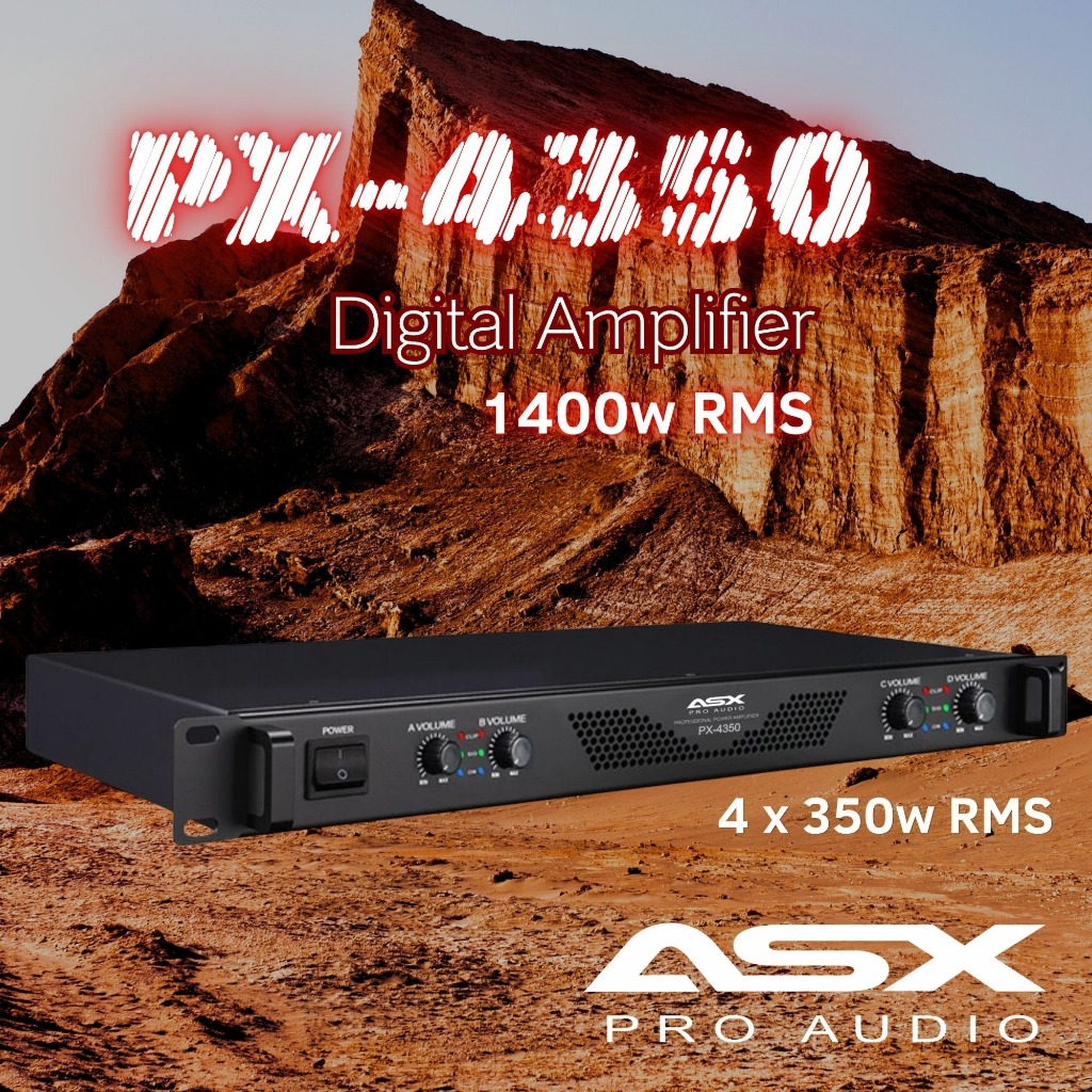 Amplificador Potencia 4 Canais Profissional 1400w Asx Px4375
