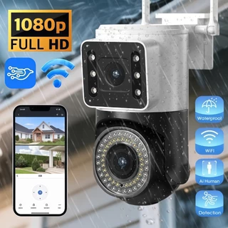 Câmera De Segurança Lente Dupla ICSEE IP66 Wi-Fi 360° Sensor Movimento Visão Noturna 2 em 1 Fixa-G1