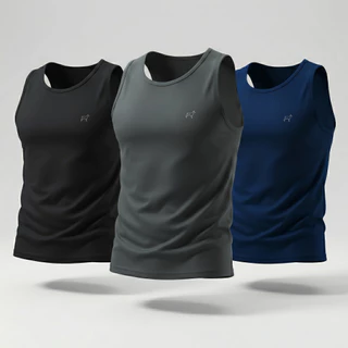 Kit 3 Regata Dry Fit Masculina Lisa Academia Esporte Treino Parvori