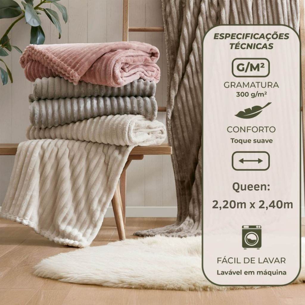 Cobertor Casal Queen Grosso Macio Felpudo Manta Fleece Luxo Queen
