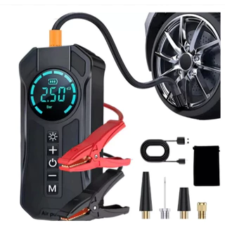 Bomba de Ar Portatil Compressor Inflator 4 em1 PowerBank Calibrador Multi-função de Carro FF-589