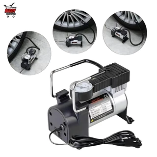 Mini Compressor de Ar Portátil 12V para Carro Moto Bicicleta com Manômetro Luatek LKD-217