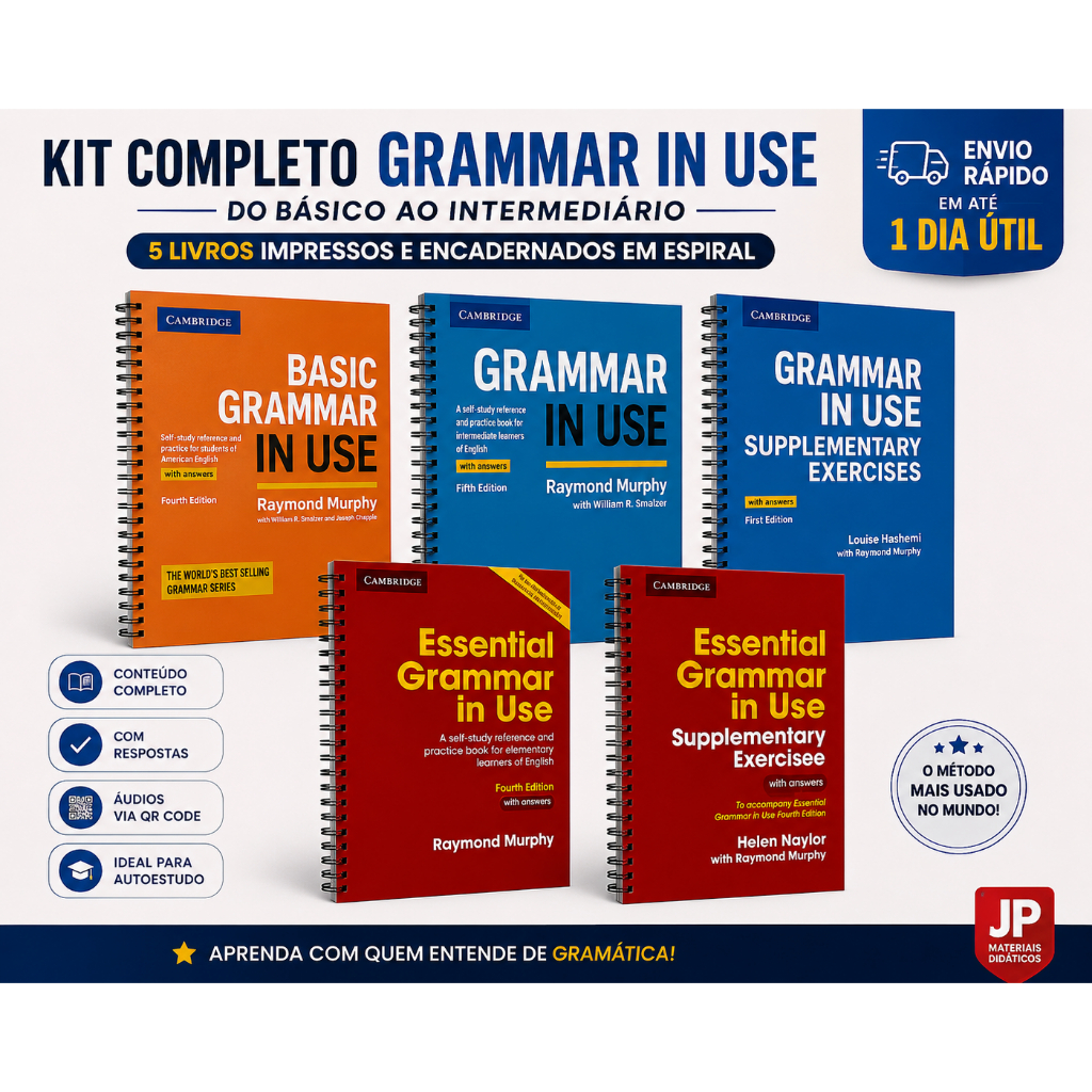 KIT GRAMMAR IN USE – INGLÊS COMPLETO DO BÁSICO AO INTERMEDIÁRIO ...