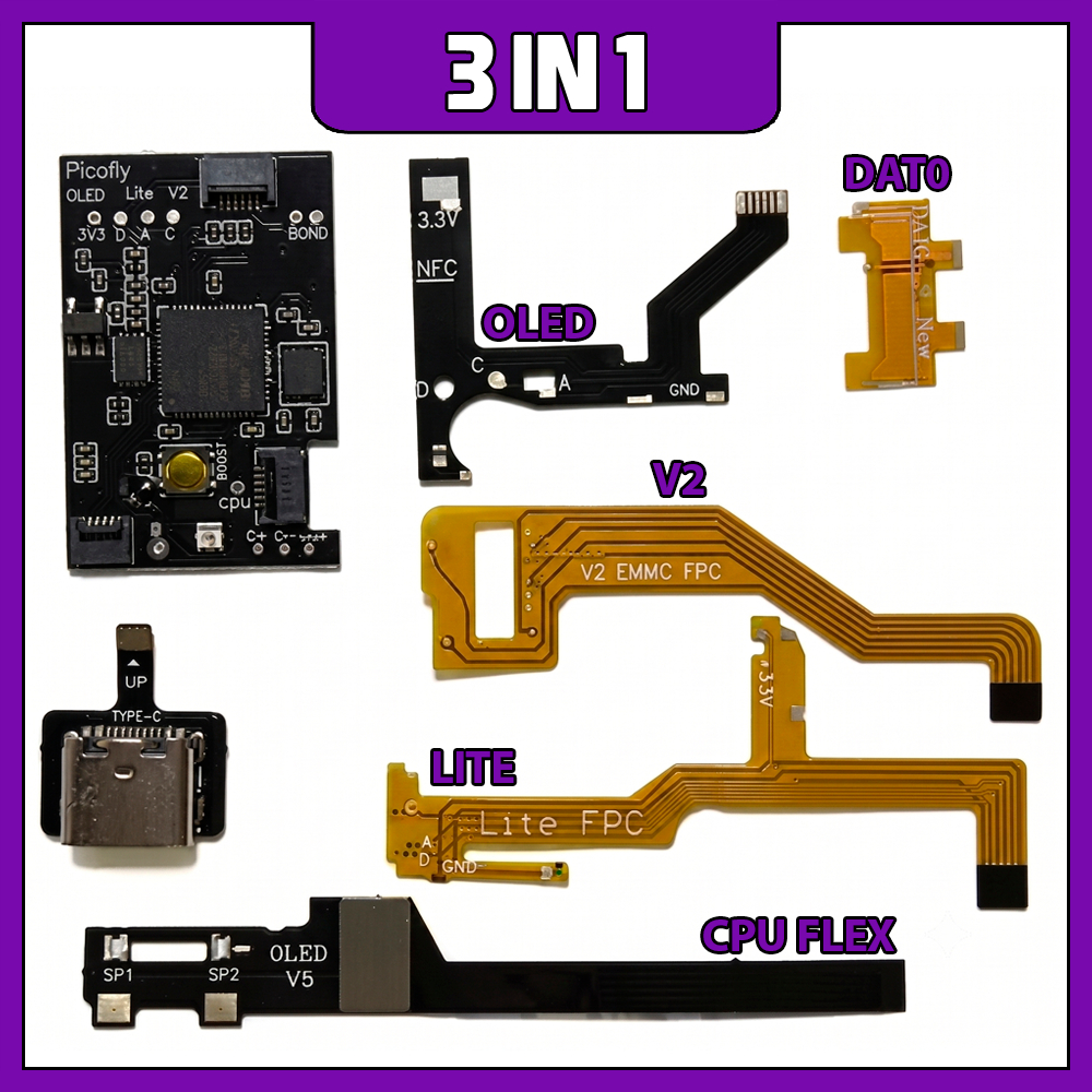 CHIP HWFLY Picofly 3 IN 1 - DESBLOQUEIO NINTENDO SWITCH RP2040 | Shopee ...