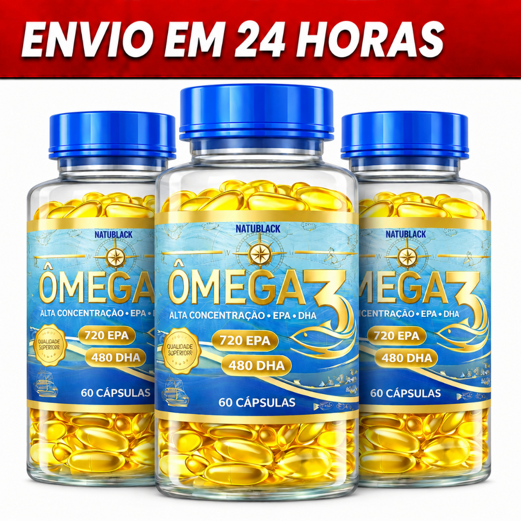 ÔMEGA 3 CONCENTRADO ORIGINAL 720 EPA 480 + DHA - ENVIO IMEDIATO