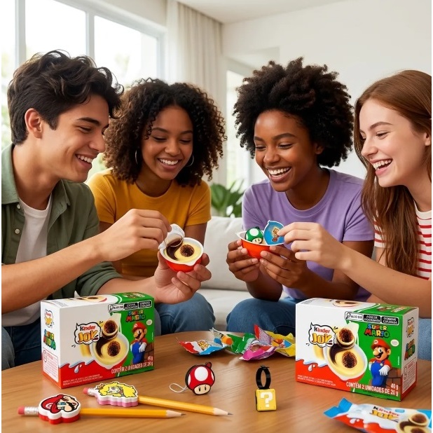 Palkids Kinder DVDセット Colecionáveis Super Mario Kinder Joy : Escolha Ovo Lacrado ou