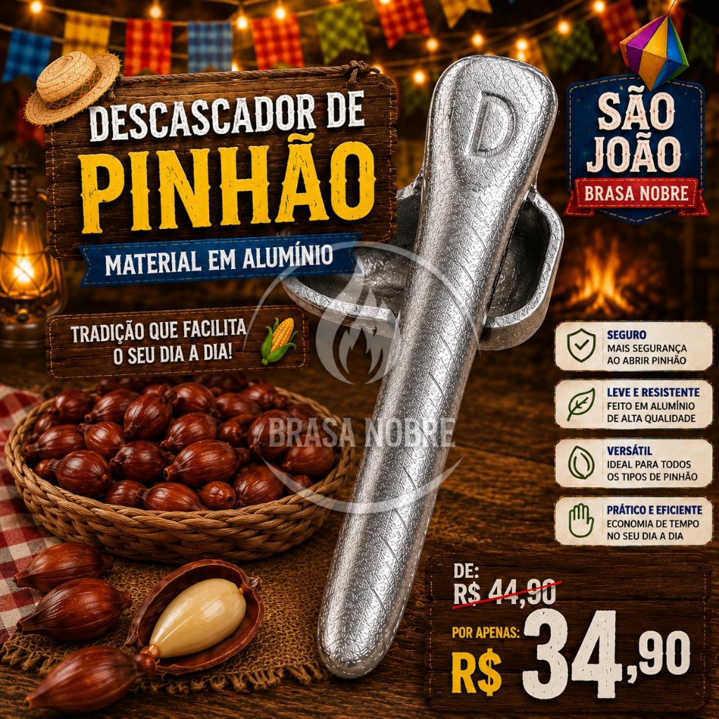 Descascador de Pinhão Profissional Aluminio Resistente