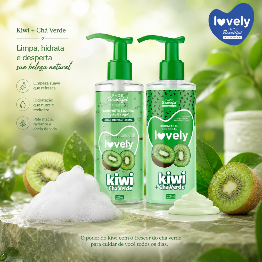 Kit Hidratante Corporal + Sabonete Facial Vegano Frutas Face