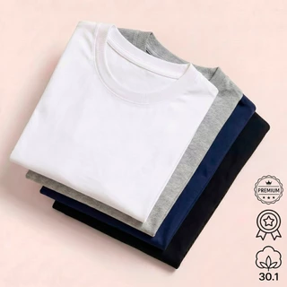 Kit 4 Camisetas Masculinas Básicas Algodão Gola Redonda Moda Casual Diário