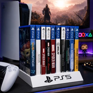Suporte para Jogos Mídia Física PS5 e PS4 | Organizador Porta Games para até 10 Jogos PlayStation 5