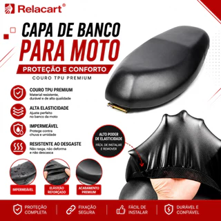Capa de Banco Ajuste Universal em Couro para Moto e Veículo Elétrico Impermeável Resistente à Água