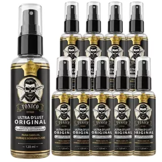 Kit 10x Tônico Ultra, Barba Cabelo e Bigode D'Lust