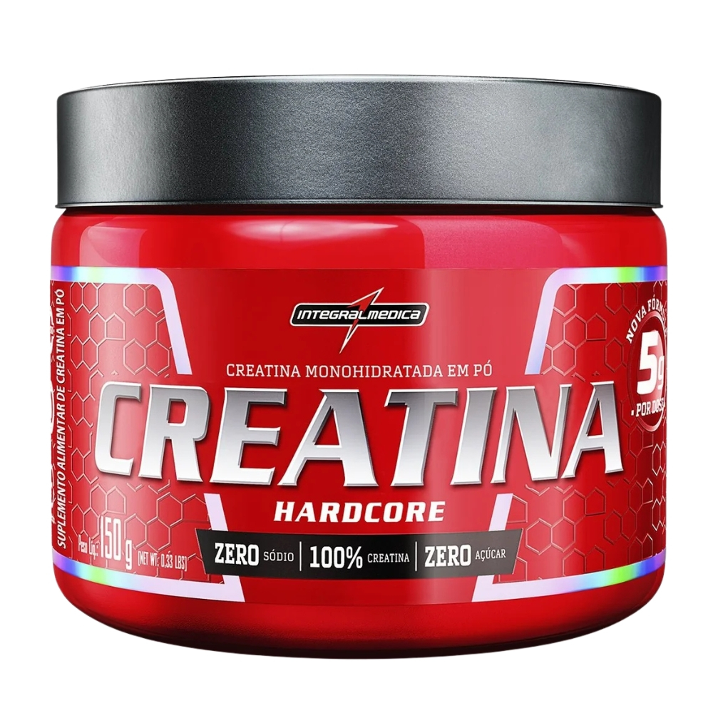 Creatina Monohidratada Hardcore 150g ZeroAçúcar Zero Sódio Integralmedica