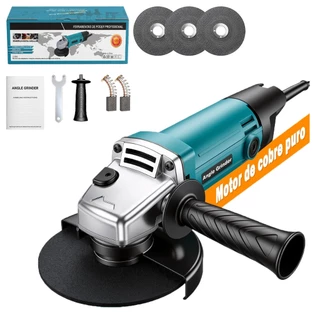 Esmerilhadeira Lixadeira Angular 1100w 4 em1 11500rpm 110V/220V Com todos os acessórios