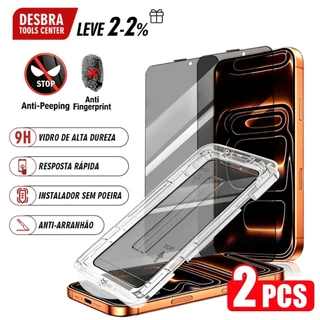 (2 peças) com filme de vidro à prova de explosão HD for iPhone 17 16 15 14 13 12 11 ProMax Proteção contra raspaduras