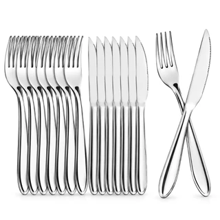 Kit 60 Talheres Inox 30 Garfo 30 Faca Mesa Restaurante Buffet Hotel Pousada Refeitório Cozinha Profissional Churrascaria