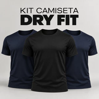 Kit Camisetas Masculinas Dry Fit Lisas Esportivas Academia Praia Casual M G GG 1 2 3 Peças