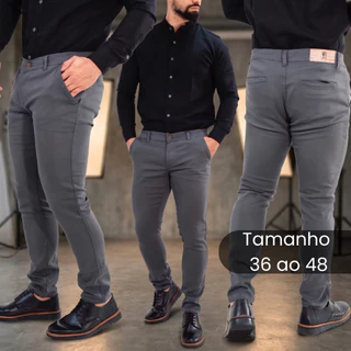 Calça Masculina Alfaiataria Sarja Elegante Premium
