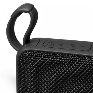 Caixa de Som Bluetooth Portátil Preta com Alça, USB, Cartão de Memória e Recarga USB-C