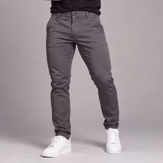 Calça Alfaiataria Masculina Social Slim Fit Sarja com Elastano Chino Esporte Fino para Trabalho 38 ao 48 + 5 Cores