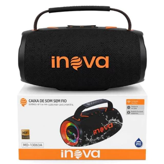 Caixa De Som Bluetooth 50W Inova MD-13063A RGB IPX5 Bateria 4000mAh