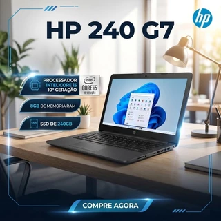 Notebook HP 240 G7 – Intel Core i5 10ª Geração - 08GB de Memória - SSD 240GB (GARANTIA)