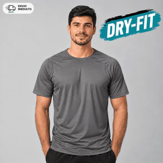 Camiseta Dry Fit Masculina Esportes Anti Suor Anti Odor Secagem Rápida e Não Amassa
