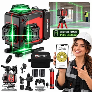 Nivel A Laser Profissional 16 Linhas Verde Autonivelante 360 Grau