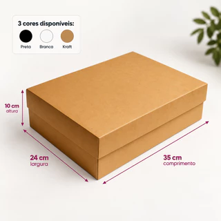 Caixa Presente 35x24x10 Luxo Premium Versátil Elegante Com Tampa
