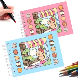 Caderno Livro de Colorir Ursinho para Crianças Capa Dura 48 Páginas Pintura em Oferta na Shopee