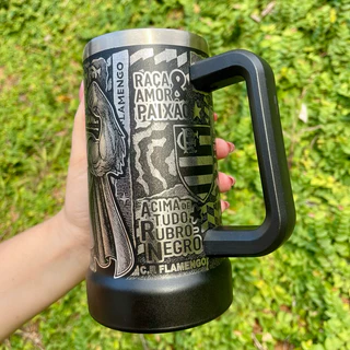 Caneca de Chopp FL em Aço Inox 710ml – Térmica com Arte 360º Gravada