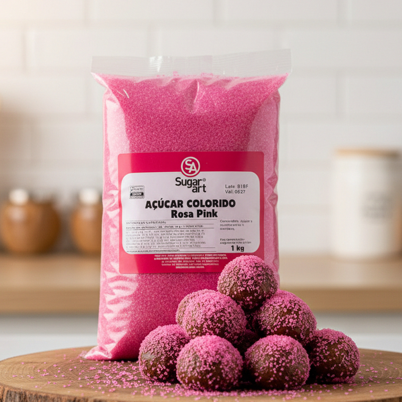 Açúcar Rosa Algodão Doce Confeito Decoração Bolos Docinhos P