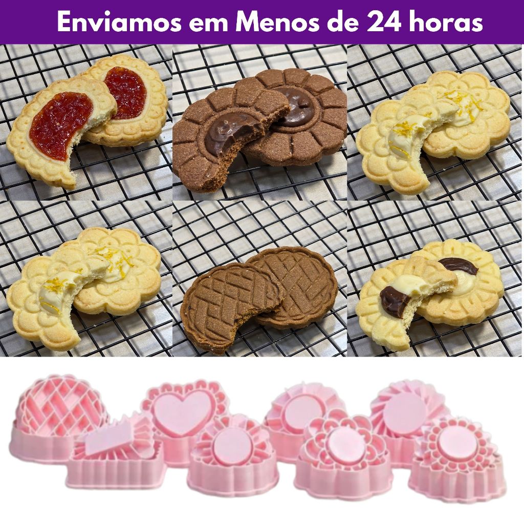Cortador de Biscoito Marcador Carimbo Para Biscoito Linzer F
